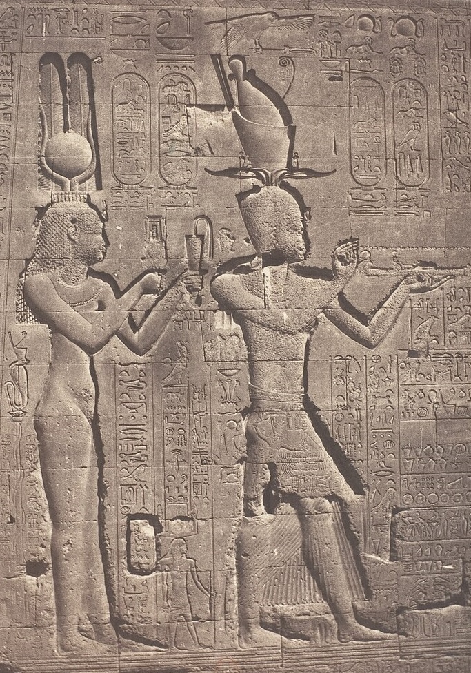 cléopâtre et Césarion temple d'Hathor